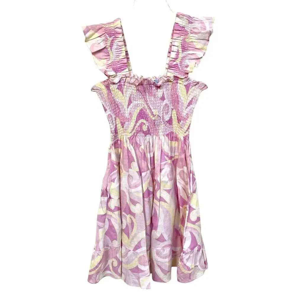 Hill House Pink and Yellow Mini Dress - Picture 9 of 15